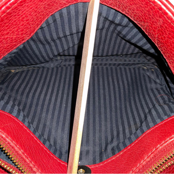 Coach Vintage Sonoma Convertible Crossbody Bag 4924 Red Pebbled Leather C/Rica - Picture 11 of 15